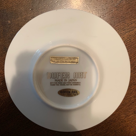 VINTAGE DUFEX ART 24K GOLD TRIM 6" Plate - Picture 2 of 2